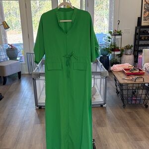 SHEIN Emerald Green Maxi Dress